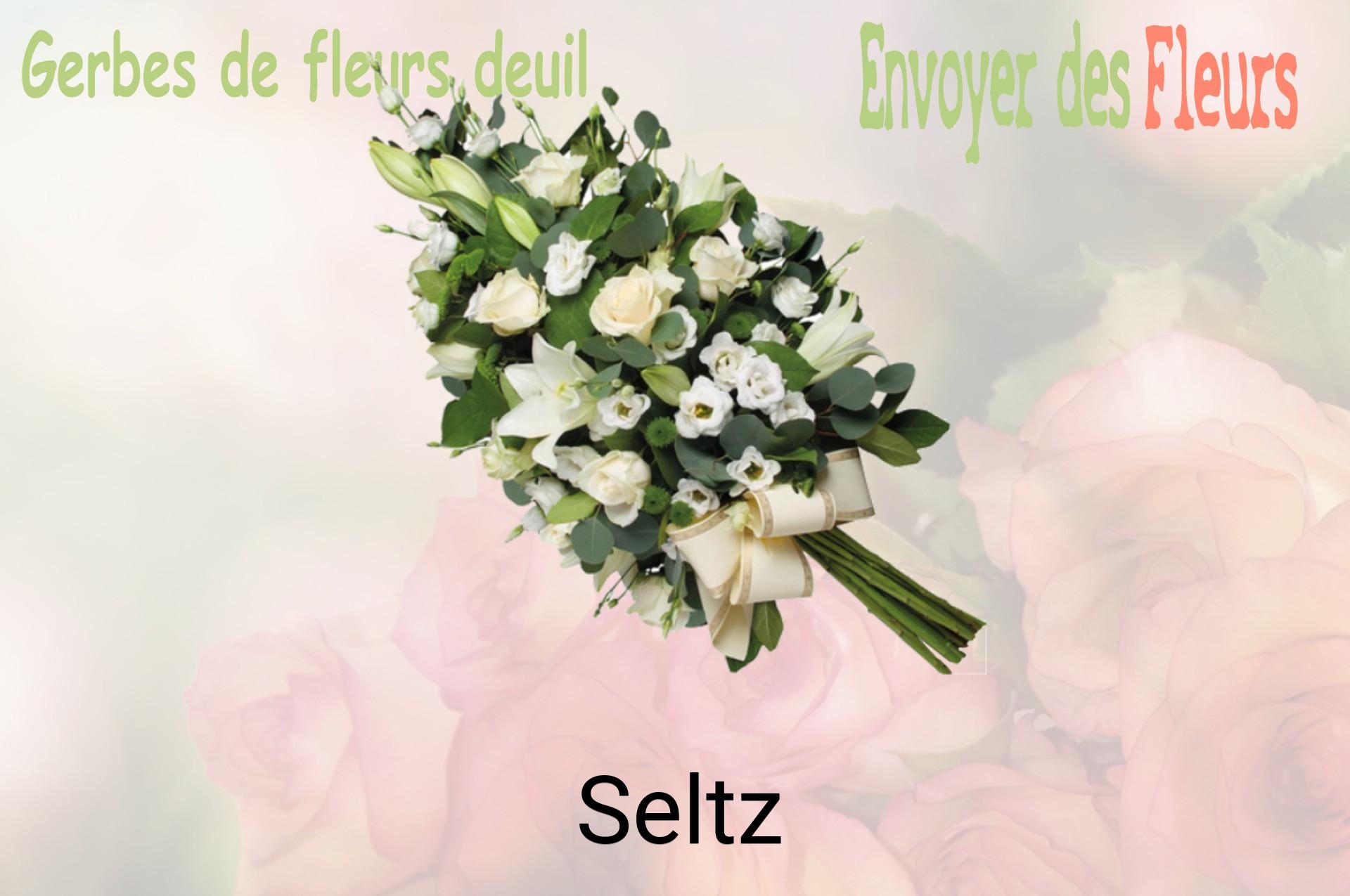 Gerbe de fleurs de deuil livrée à Seltz
